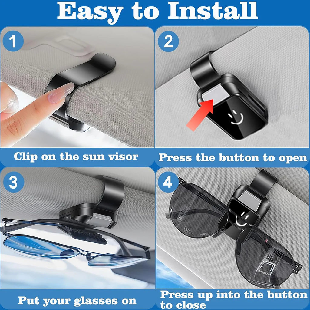 Car sunshade glasses clip multi-functional car sun visor sunglasses holder car clip sun visor sunglasses ticket storage clip