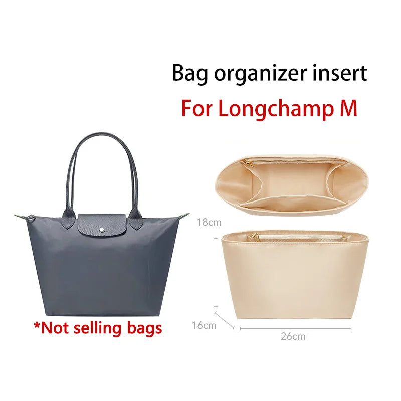 Nylon Bag Organizer Insert For Longchamp S M L Storage Durable Bag Support Storage Inner Modification Bag Accessories