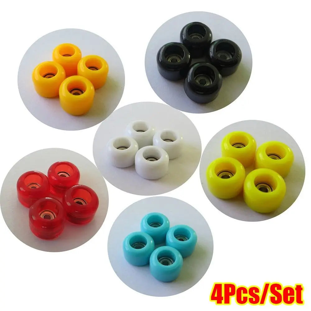 4Pcs Durable Professional Bearing Wheel Urethane PU Metal Fingerboard Wheels CNC Mini Finger Skate Board Accessory