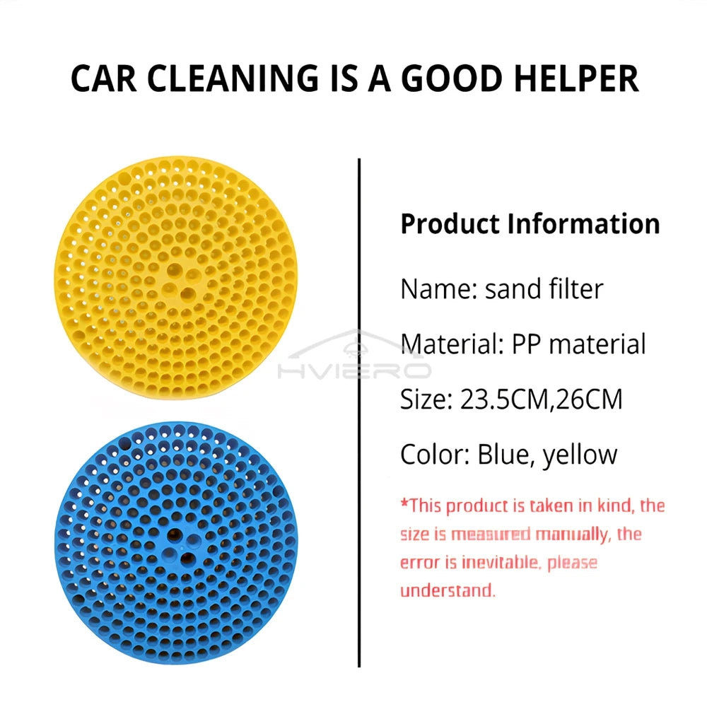1X Car Wash S Stone Guard Isolation Net Funnel Bucket Filter Supplies Shop Tools Bullet Head Screen Beauty Cleaning Blue Yellow