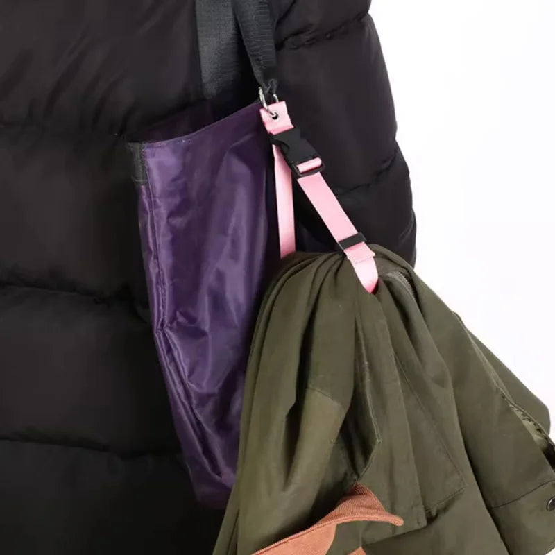 Carabiner Travel Strap for Luggage Adjustable Elastic Bag Holder for Suitcase Portable Hook and Loop Strap for Handbag Backpack