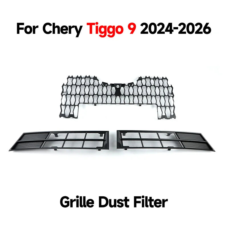 For Chery Tiggo 9 8L 2024-2026 Car Grille Insect Screen Snap-on Installation Detachable Design Easy Remove and Clean Auto Part