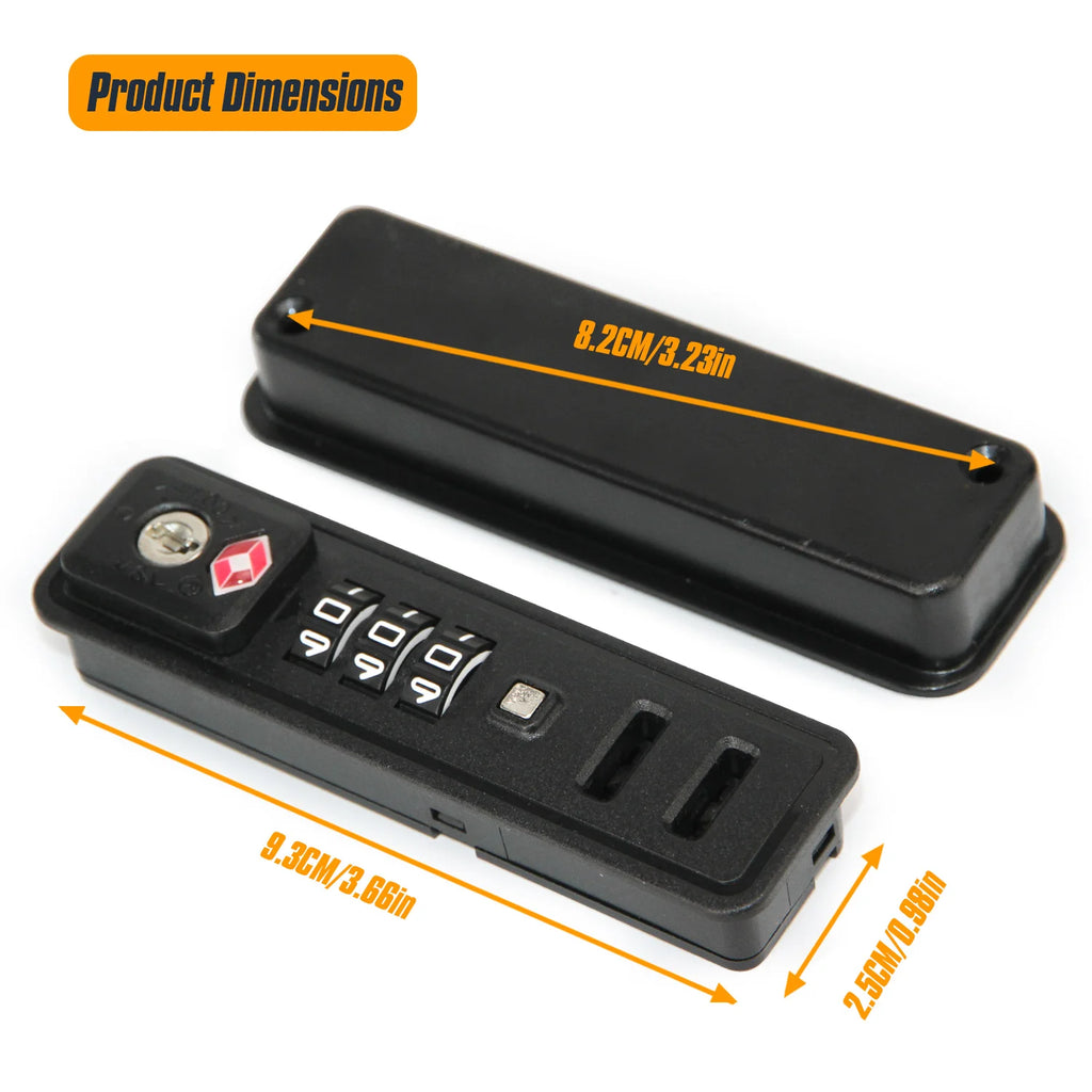 TSA007 Luggage Locks Replacement Built-in Suitcase 3 Digit Combination Resettable Anti-Theft Travel Security Repair Lock 1/2Pcs