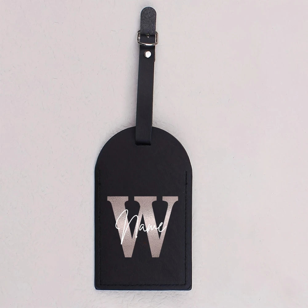 Personalised Monogram Luggage Tag PU Leather for Suitcase Baggage Handbag Tags Travel Bag Suitcase Label Tag Best Gift