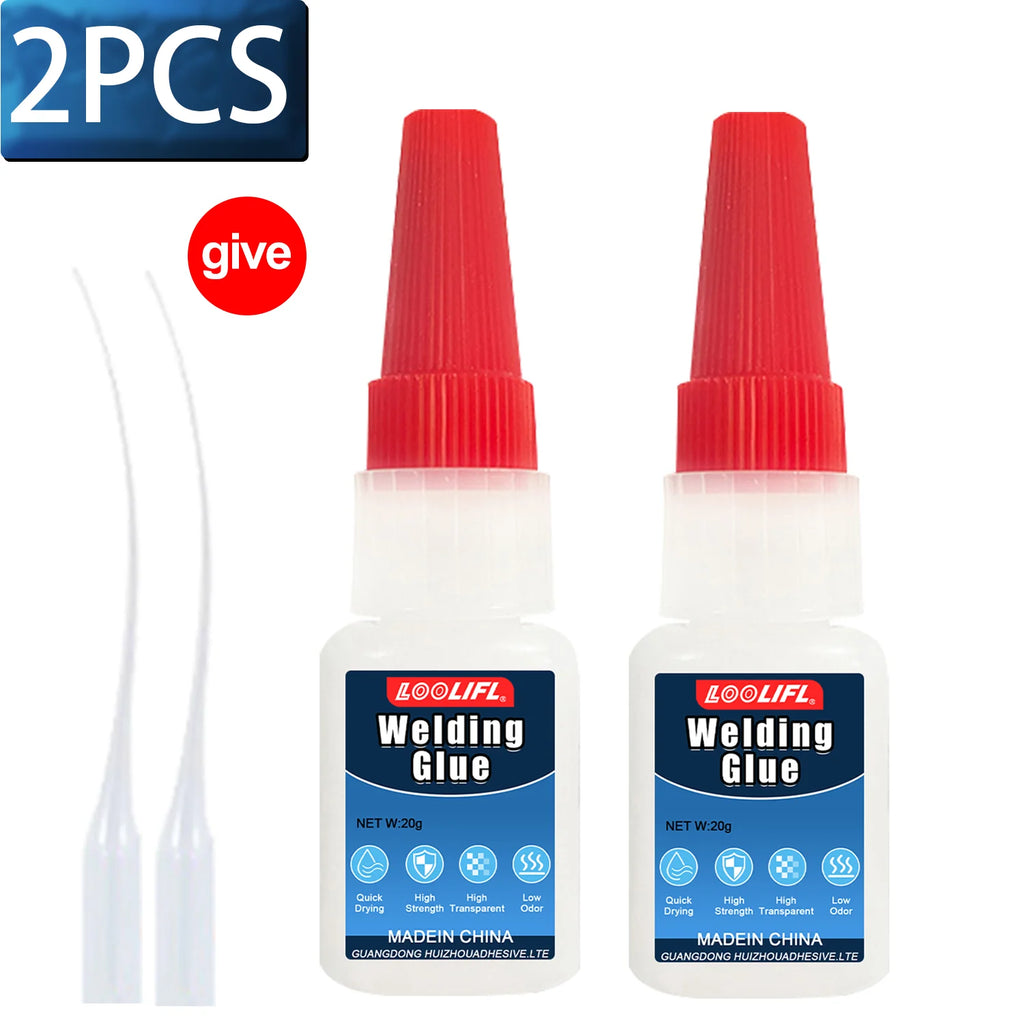 Universal Super Glue Extra Strong Adhesive Quick Drying Cyanoacrylate for Metal Plastic Wood Bonding Ceramic Liquid Glue Tool