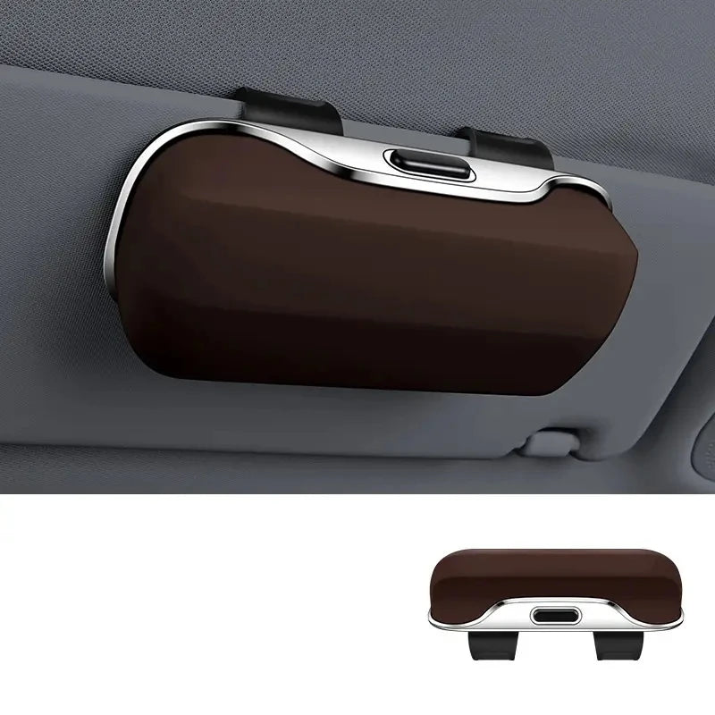 Car Glasses Box Portable Car Sunglasses Holder In The Car Driving Glasses Holder Eyeglass Case Sun Visor Car Lenses Holder