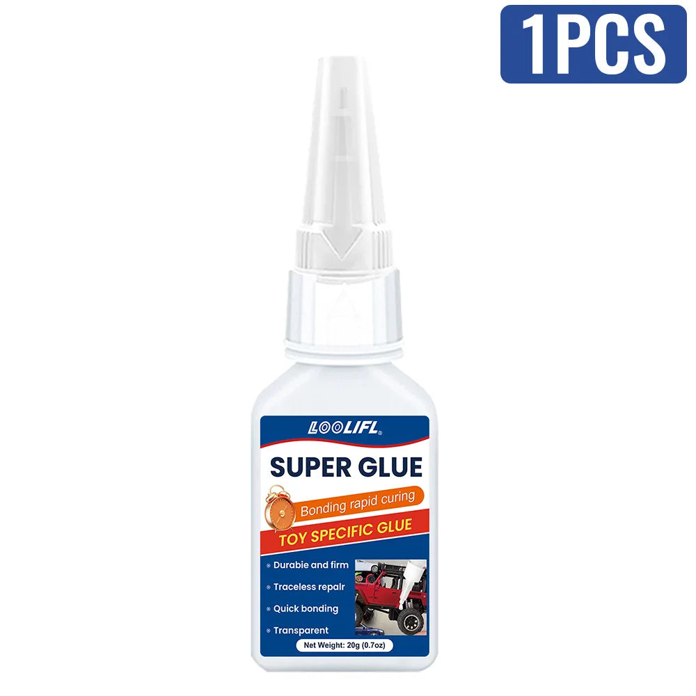 Loolifl 1-10Pcstoy Repair Expert Super Glue 15S Quick Bond Transparent Traceless Instant Adhesive for Plastic Model & DIY Crafts