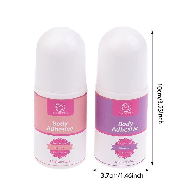 50ml Anti-Slip Glue Roll On Skin Adhesive For Clothing Dress Body Skin Anti-exposure Bra Non-slip Fixed