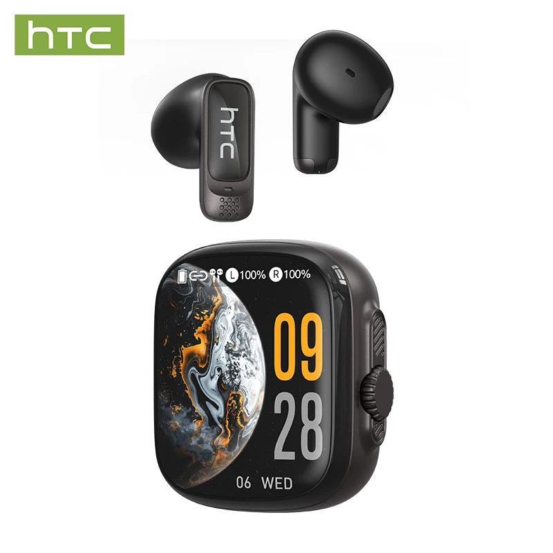 AI Translate Earphones HTC NE72 Wireless Bluetooth Earbuds LED Touch Screen HiFi Stereo Audio Noise Cancellation Technology
