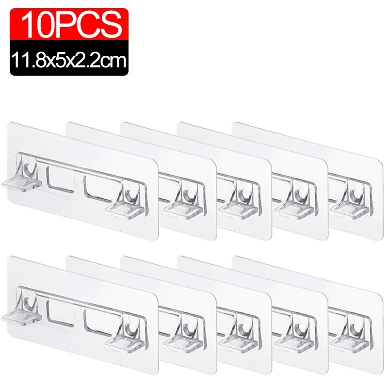 10/1PCS Adhesive Shelf Support Pegs For Kitchen Bedroom Closet Cabinet Shelf Support Clips Wall Hanger Sticker Bracket Holder