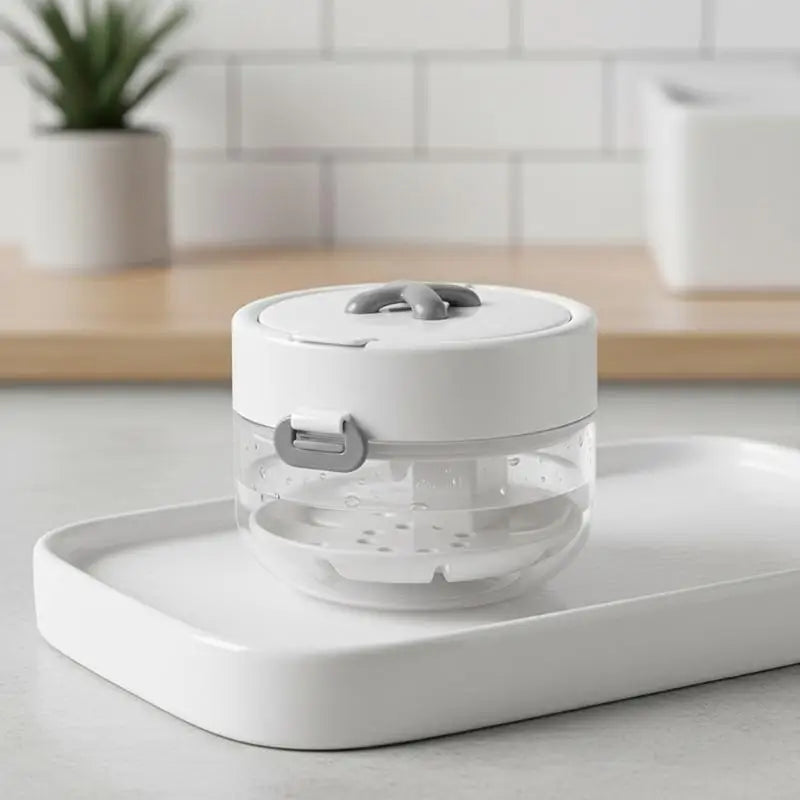 Portable 2 In 1 Multi-layer Denture Retainer Case With Clip-on Cap Cleaning Storage Box With Cleaning Brush No-Leak Oral Box