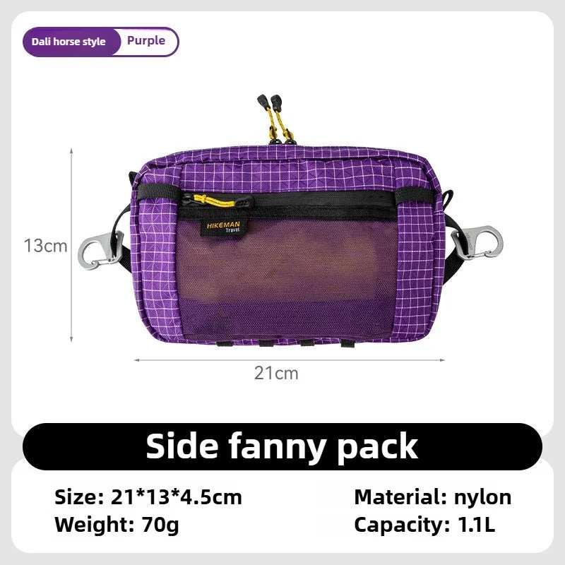 Dyneema Tactical UHMWPE Fanny Pack Waterproof UltraLight 1.1L Multi Pocket for Cycling Running Hiking Camping Outdoor Sports