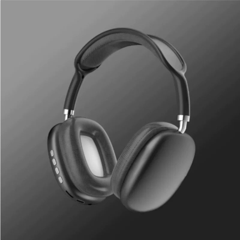 P9 Plus Max Overhead Wireless Bluetooth Earphones Noise-Canceling Long Standby Card-Slot Large Cushioned Ear Covers for Comfort