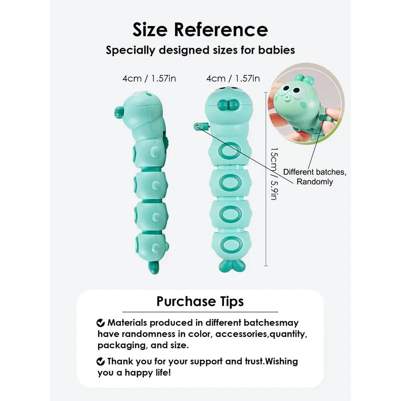 Cute Articulated Chain Caterpillar Crawling Toy Kids Early Education Stress Relief Fidget Toy Children Holiday Gift