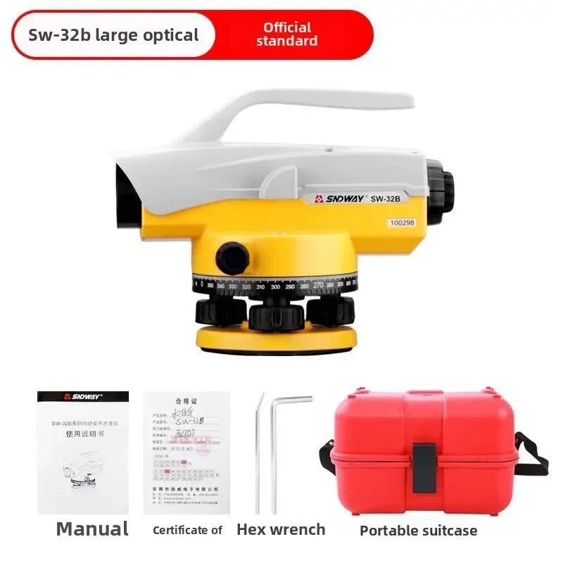 Stable SNDWAY SW-32A/32B Automatic Level 32X Optical Transit Survey Auto Level High Precision Level Gauge Measure Meter Machine