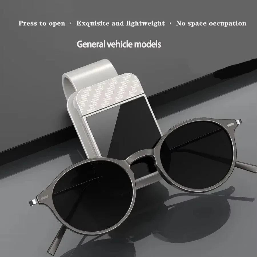 Car Sun Visor Sunglasses Clip Holder Stable Eyeglasses  car accessories and interior tools Suitable for Xiaomi Tesla Toyota BYD