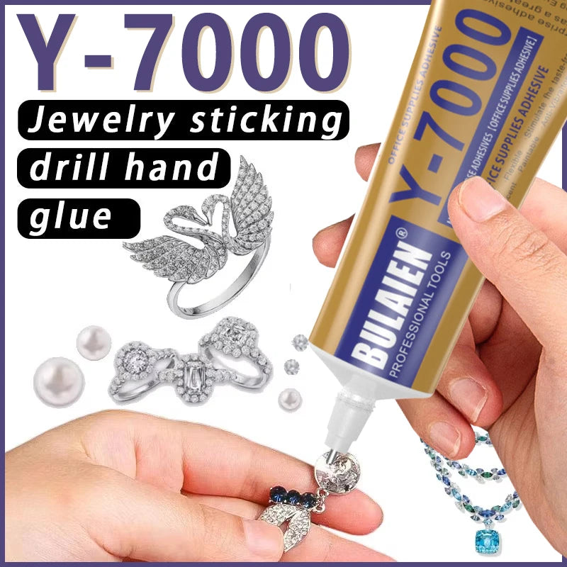 Y7000 Transparent Glue Set with Precision Nib for Rhinestone Crafts Jewelry Making 1/3/10PCS 110ml Office & School Supplies