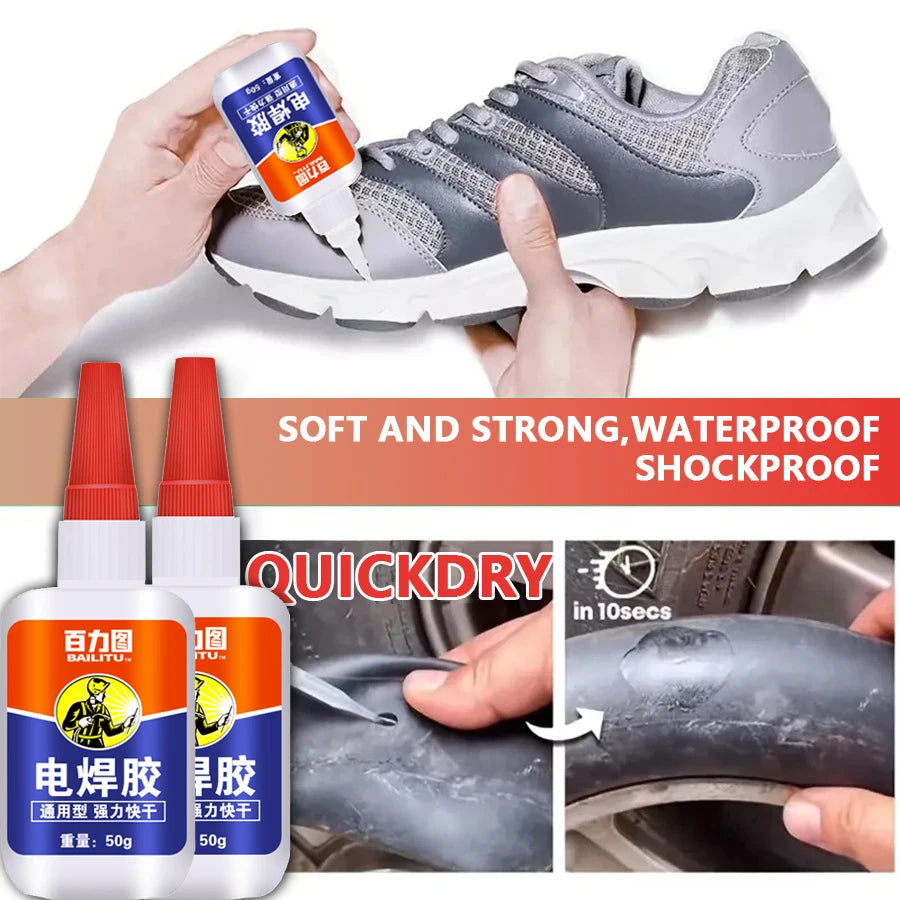 1pc Super Glue Instant Quick Dry Cyanoacrylate Strong Adhesive for Leather Rubber Metal Office Supplies Fast Bonding Glue