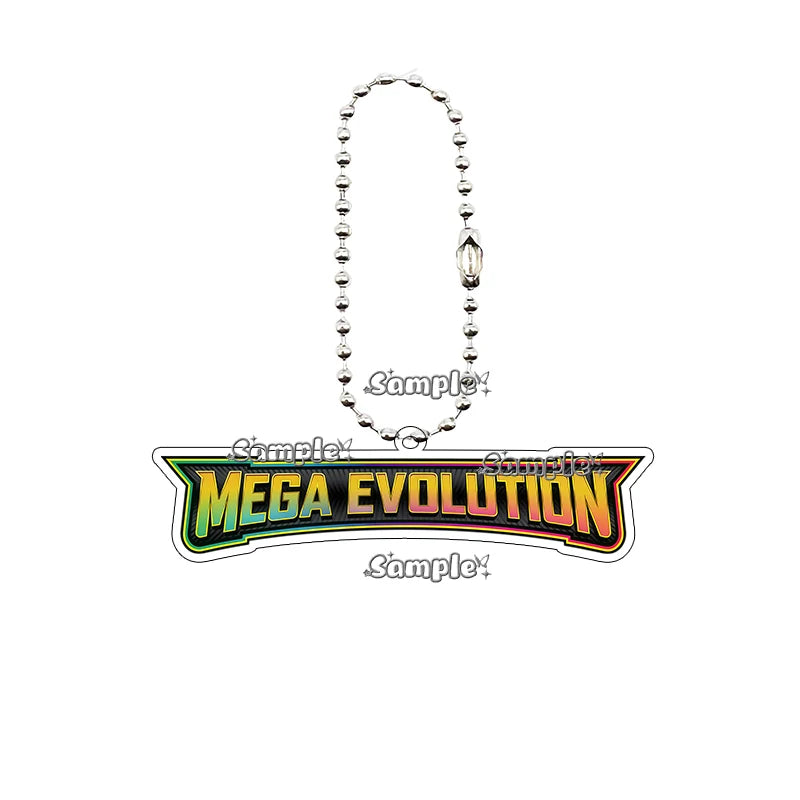 NEW Pocket Monsters Mega Evolution Pitch Black Series Acrylic Keychain Ptcg Double-sided Game Collection Logo Keyring Pendant