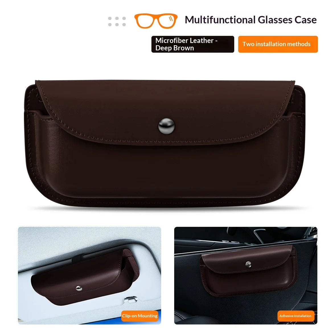 Car-mounted Glasses Holder - Car Sunshade Cover Storage Bag Holder - Car-mounted Glasses Frame Personalized Interior Hanging Box