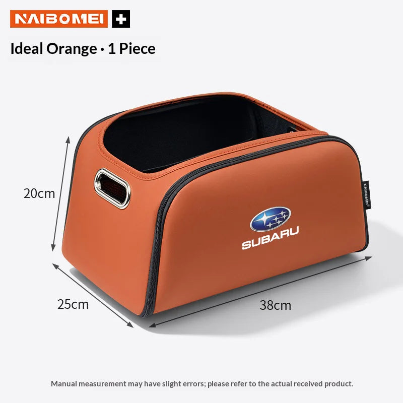 For Subaru Outback Brz Wrx Xv Ascent Forester Impreza Legacy Car Trunk Storage Box Leather Folding Storage Organizer Bag Tool