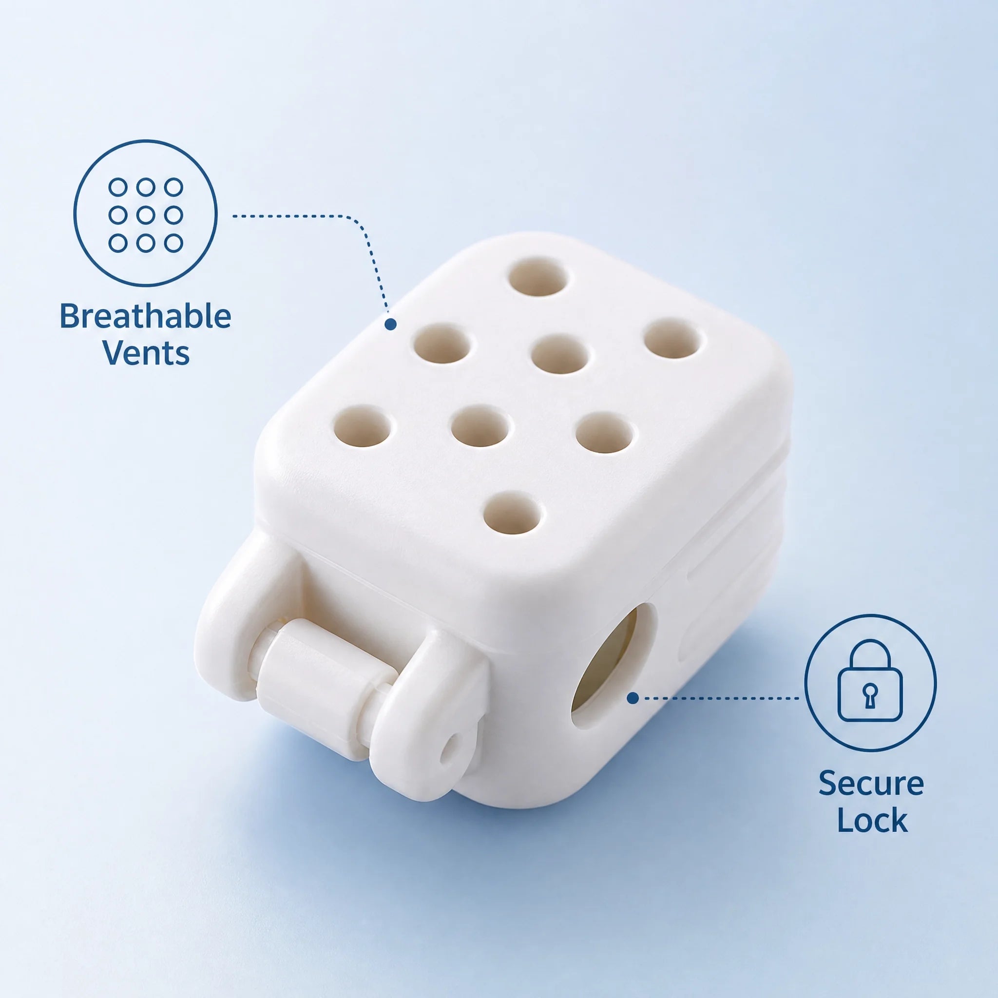 2Pcs Ventilated Electric Toothbrush Head Covers Portable Dustproof Travel Protector Caps Lightweight Case