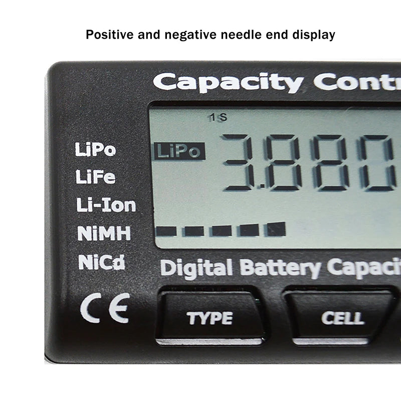 7 Digital RC Battery Capacity Checker - Cellmeter7 Voltage Tester Controller For LiPo LiFe Li+ NiMH NiCd Battery Cell Meter