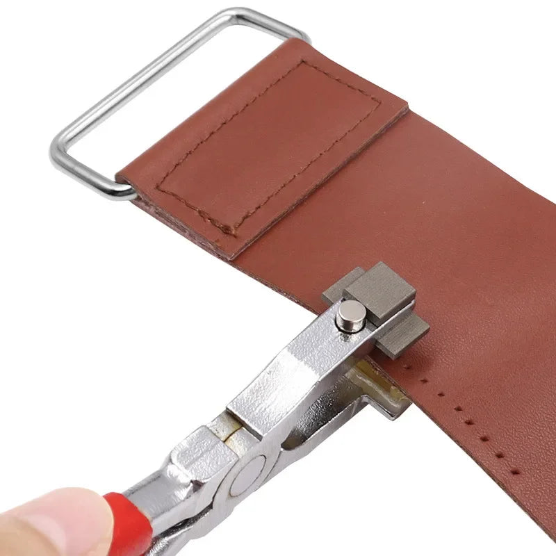 Creative Leather Goods Clamp Tool Craft Punch Handheld Silent Punch Tool Pliers Sewing Stitch Chisel Diamond 4mm Punch