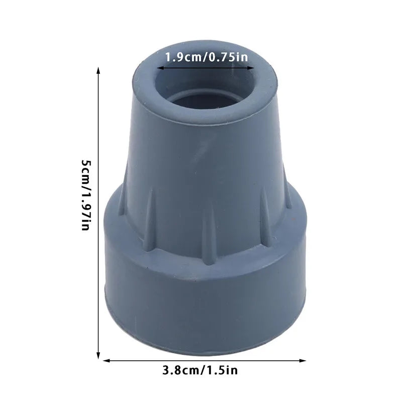 Rubber Trekking Pole Cap Walking Stick Crutch Cane Bottom Pads Cover Ferrule Non-slip Foot Cover Trekking Pole Cane Crutch