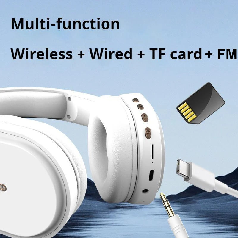 9D Surround Sound Bass Wireless Bluetooth Headphones Noise Reduction Headsets Sports Gaming Earphones With HD Mic Support TF/FM