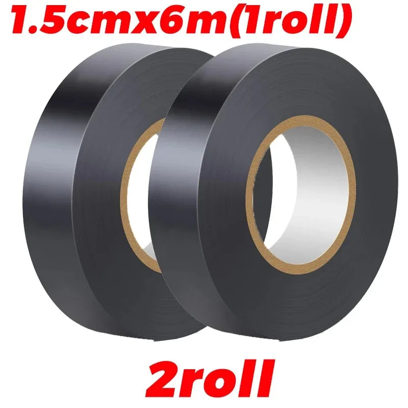 2/5/10pcs Black Electrical Insulating PVC Tape Heat Resistant Self-Adhesive Electric Wire Protection Tape for Electrical Safety