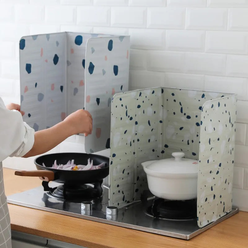 Kitchen Shield Splash Guard Cooking Frying Oil Splash Screen Cover Plate Gas Stove Splash Proof Baffle Cooking Oil Splash Baffle