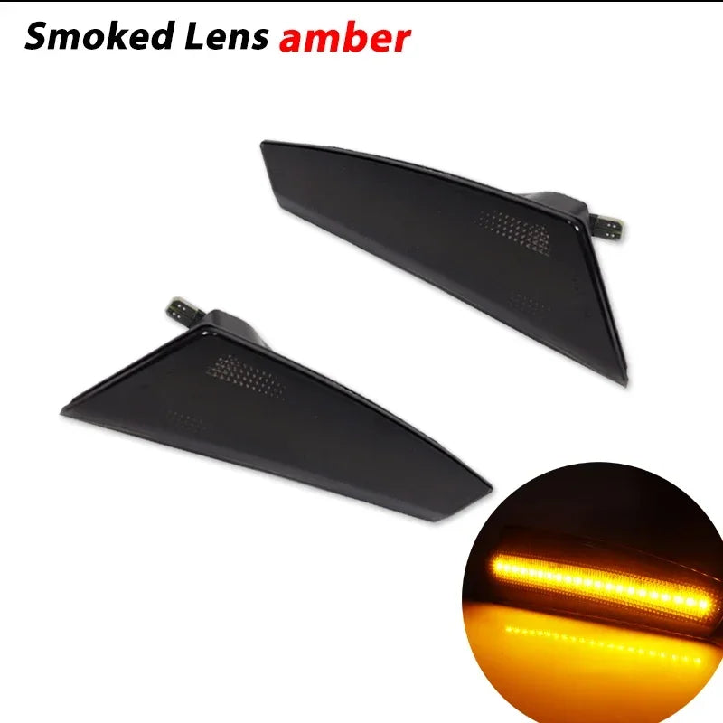 For Jeep Liberty 2008 2009 2010 2011 2012 Car Front Bumper Side Marker Turn Signal Lights Parking Lights Amber/White LED 12V