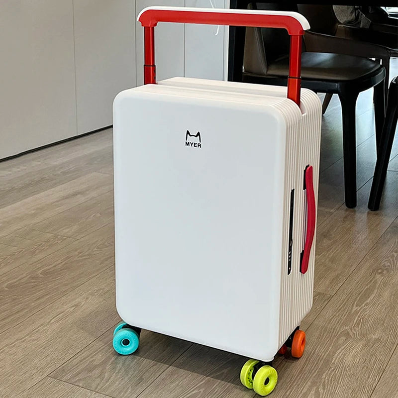 KLQDZMS Suitcase ABS+PC Boarding Box Large Capacity Trolley Case 20"24 Inch Cart Type Travel Bag Universal Wheel Rolling Luggage