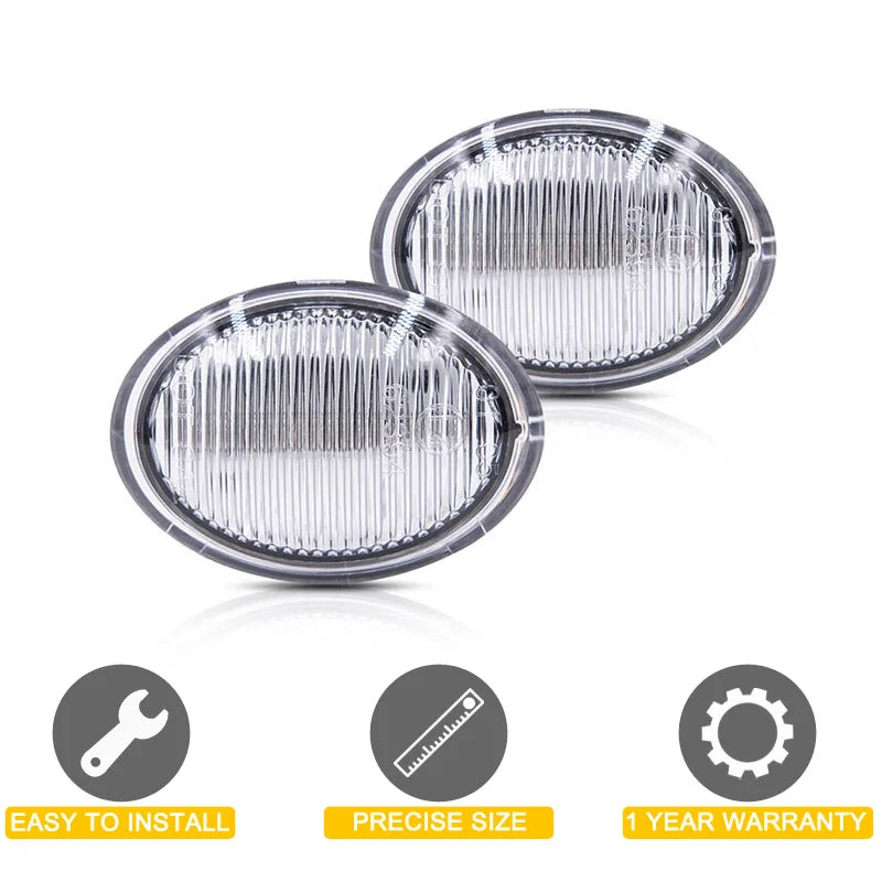 12V Clear Lens LED Side Marker Lamp Assembly For Maserati GranCabrio Granturismo Quattroporte Blinker Turn Signal Light