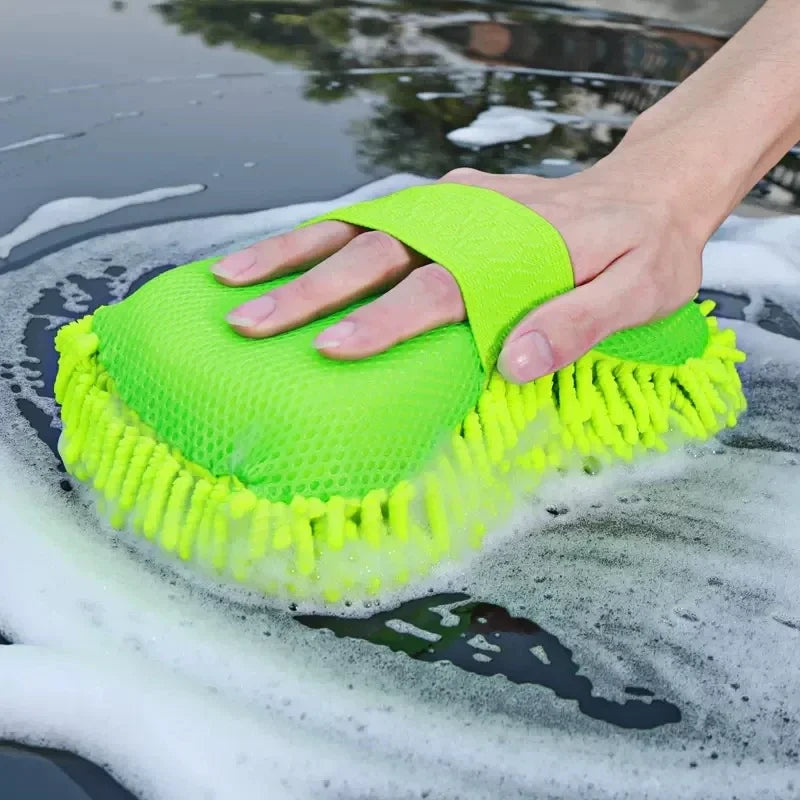 Microfiber Car Washer Sponge Cleaning Car Care Detailing Brushes Washing Towel Auto Gloves Styling Accessories for bmw tesla vw