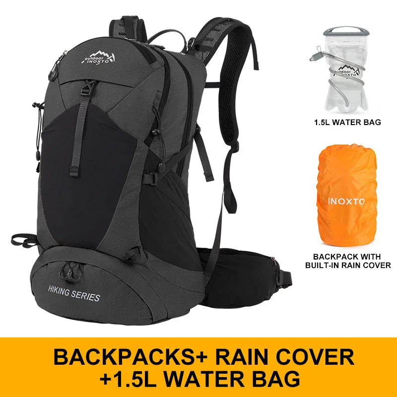 Mountaineering Backpack 35 Liters Men's and Women's Outdoor Sports Bag Waterproof Camping Hiking Rain