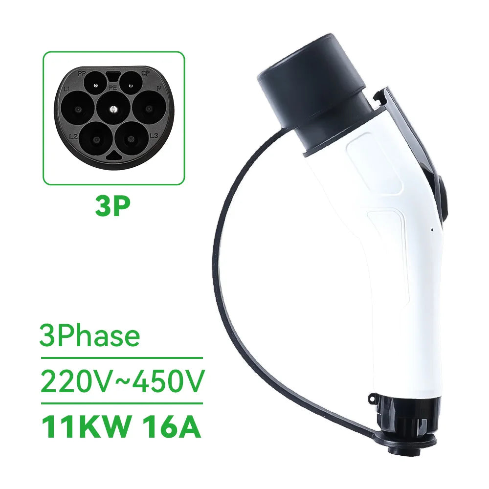 ADPOW GBT EV Charger Male Plug 16A/ 32A Electric Car Charging Gun Head IP55 Watrtproof 3.5kw /7kw/11kw /22kw EV Charger GBT Plug