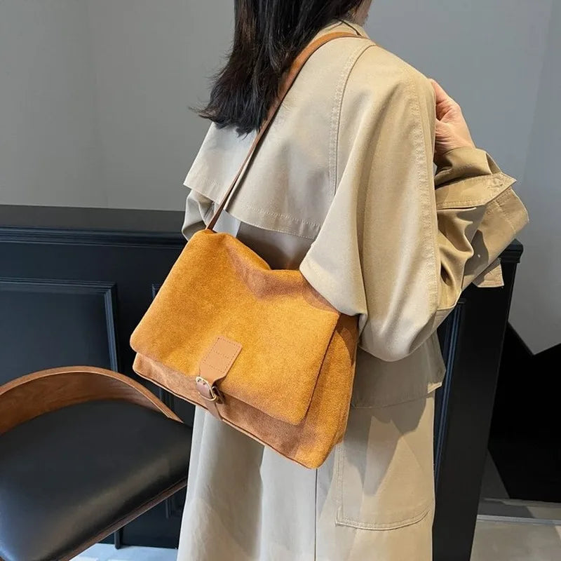 Women's Large Capacity Flap Shoulder Tote Bag, Suitable for Office Work Daily Commute Casual Shopping Travel and School Use