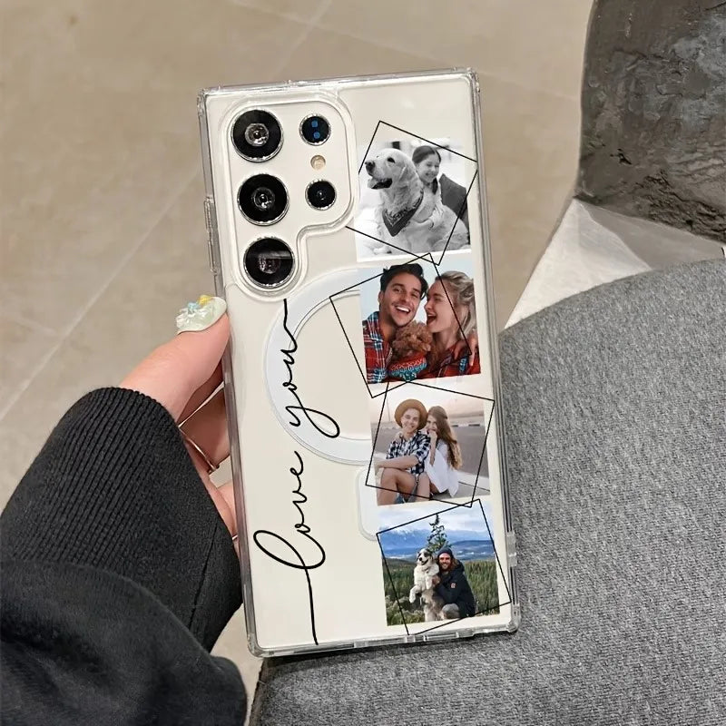 Personalized Custom Photo Magnetic Phone Case For Samsung Galaxy S26 S25 S24 S23 S22 S21 Ultra Plus Edge S20 FE Clear DIY Cover