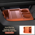 Car Storage Box For Great Wall GWM Haval H7 Dargo Big Dog 2024 Central Control Armrest Box Under Layer Organize Silicone Storage