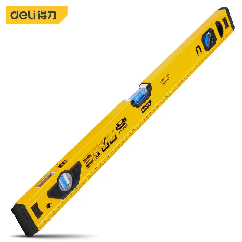 Deli 3-in-1 Portable Level Ruler High Precision Bubble Level Household Hardware Tools Woodworking Level Measuring Instruments