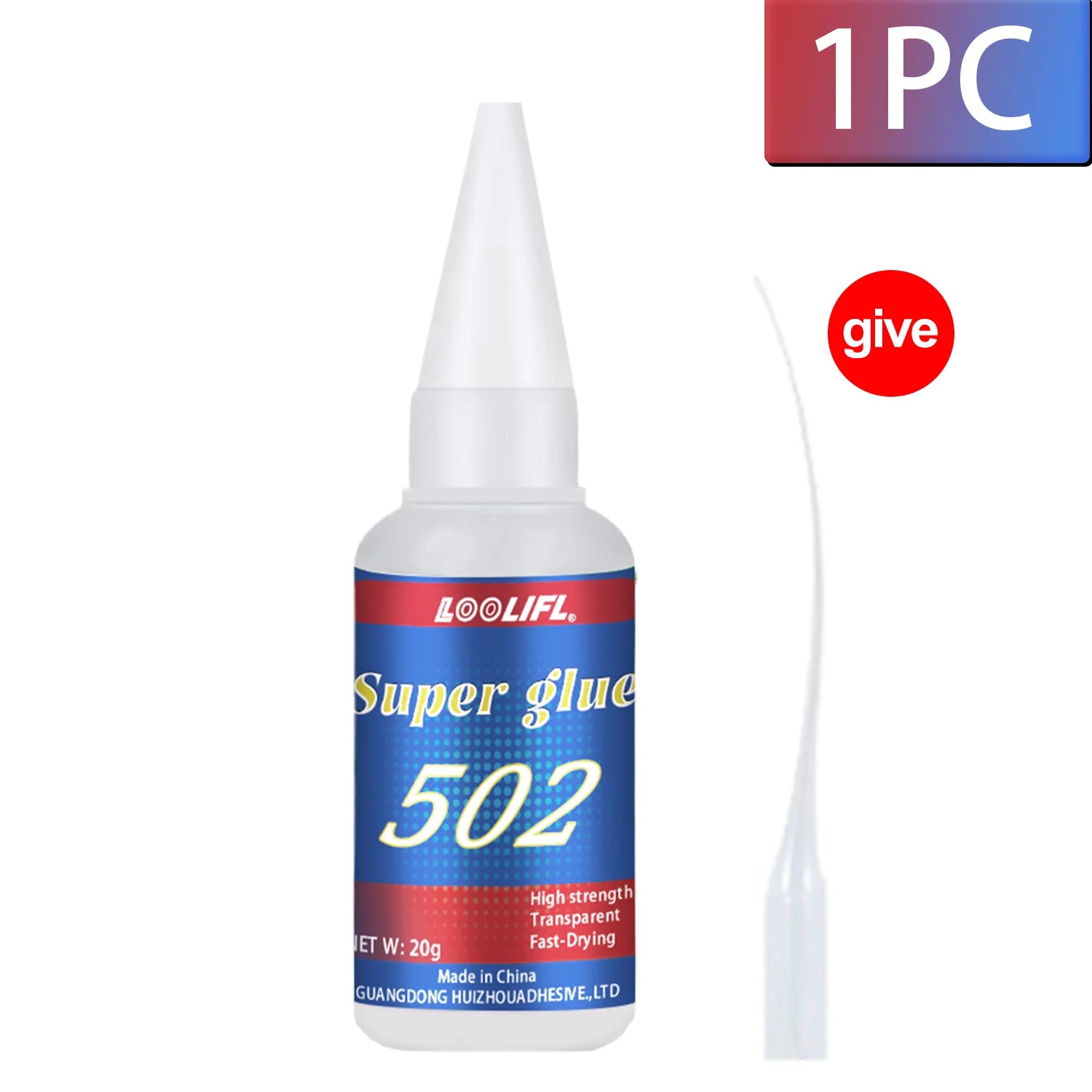 LOOLIFL 1-7pcs 502 Super Glue Instant Quick-drying Cyanoacrylate Adhesive Leather Rubber Wood Metal Strong Bond Liquid Glue Tool
