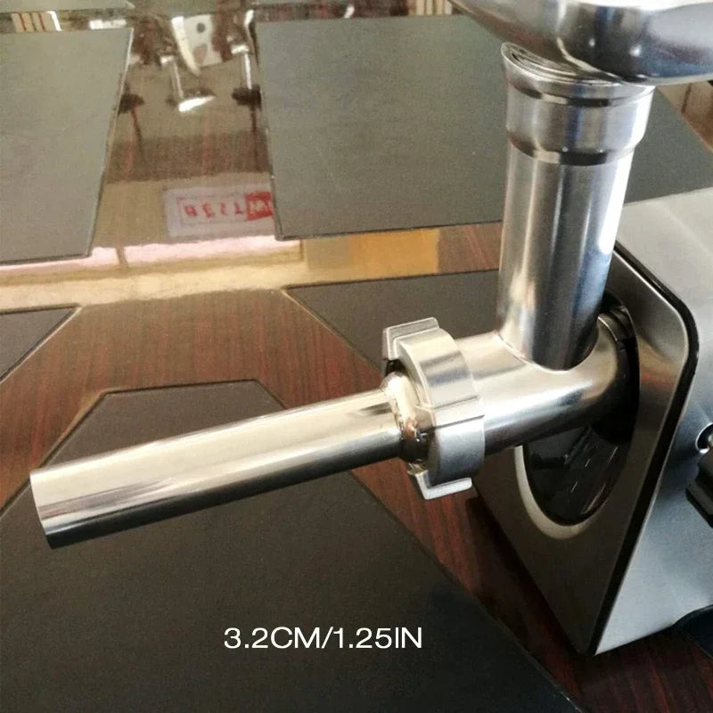 3-Piece Sausage Filling Kit for Meat Grinders 10 and 12, Stainless Steel Grinding Tube, Sausage Filling Nozzle Filling Tube