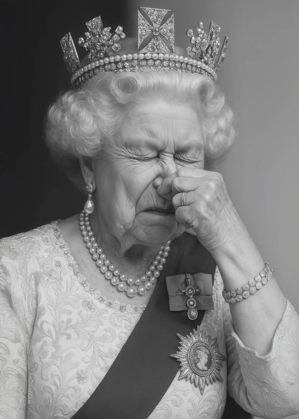 no frame Funny Bathroom Victorian Queen Portrait Poster Canvas Painting  Prints Wall Art Picture Toilet Humor Amusing Gift Home