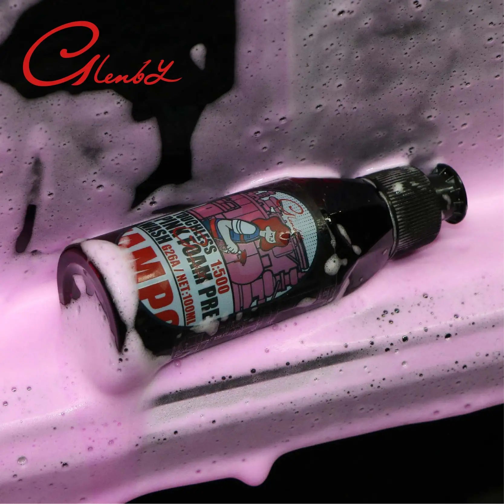 Pink foam pre wash car cleaner, car maintenance foam is suitable for car owners and detail engineers