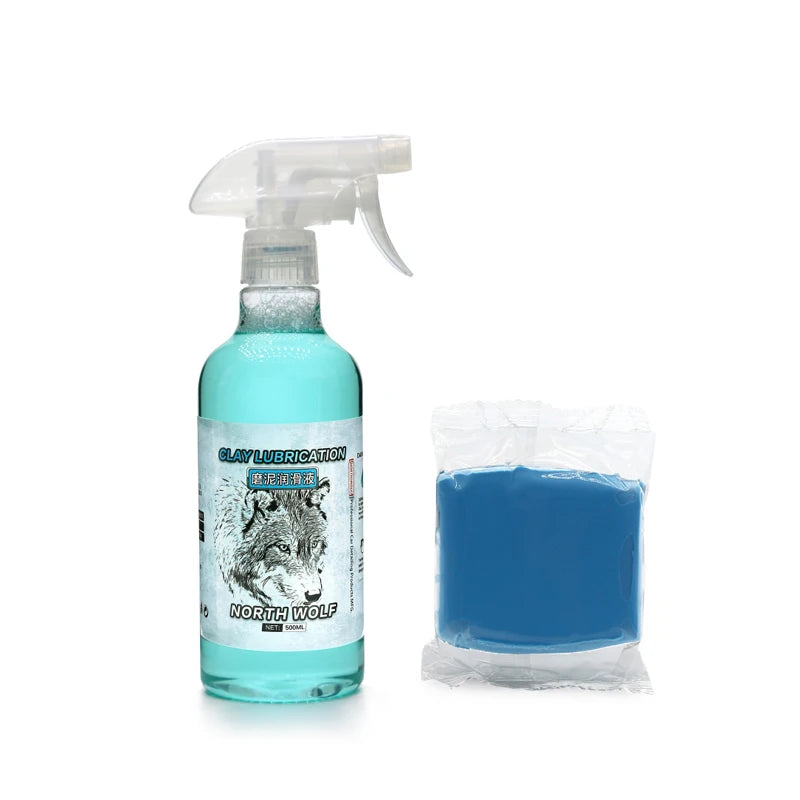 DETAILING 200G Car Clay Bar & 500ml Magic Synthetic Lubricant Set Auto Detailing Cleaning For Car Paint Wheel Hubes Glass