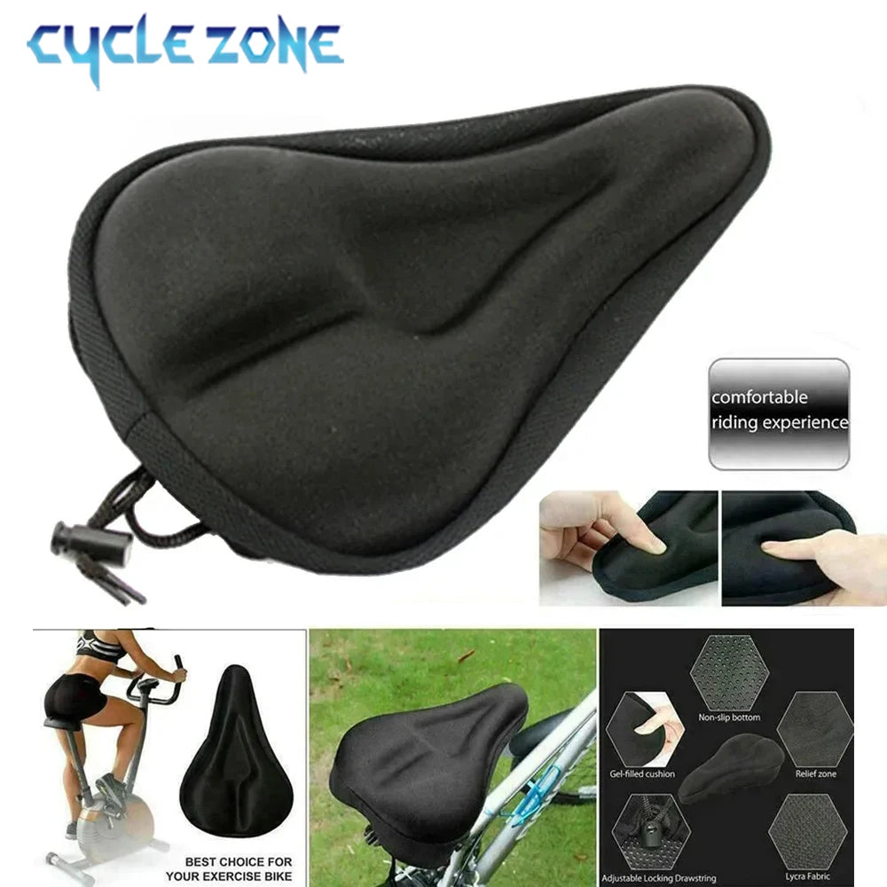Breathable Bicycle Seat Cover MTB Bike Soft Thickened Saddle Seat Cushion Cycling Sponge Pad Cushion Cover Riding Accessories