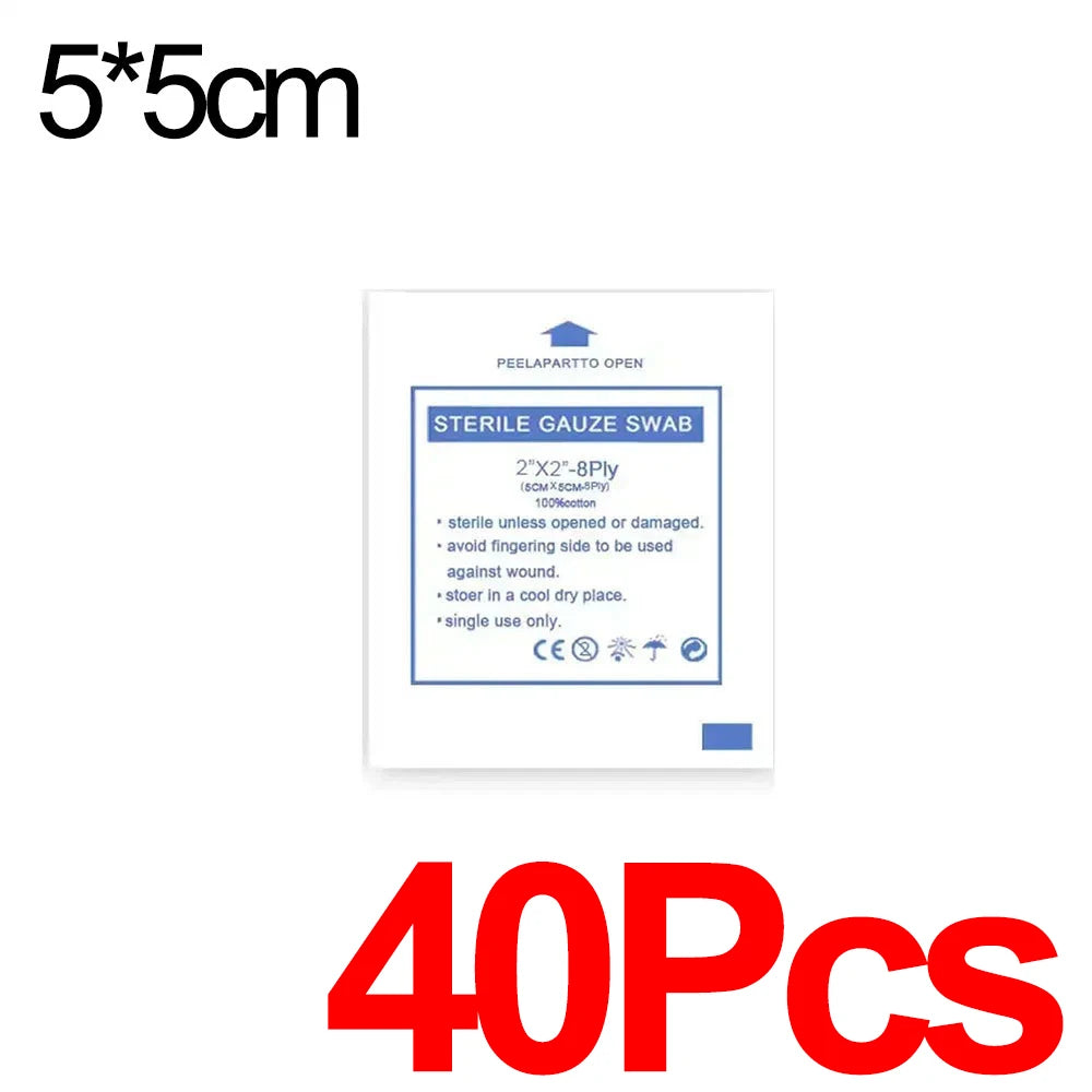 Medical Disposable Gauze Pads First Aid Gauze CompressIndividually Wrapped Gauze Sterile 3 Sizes Wound Care Compress Pads