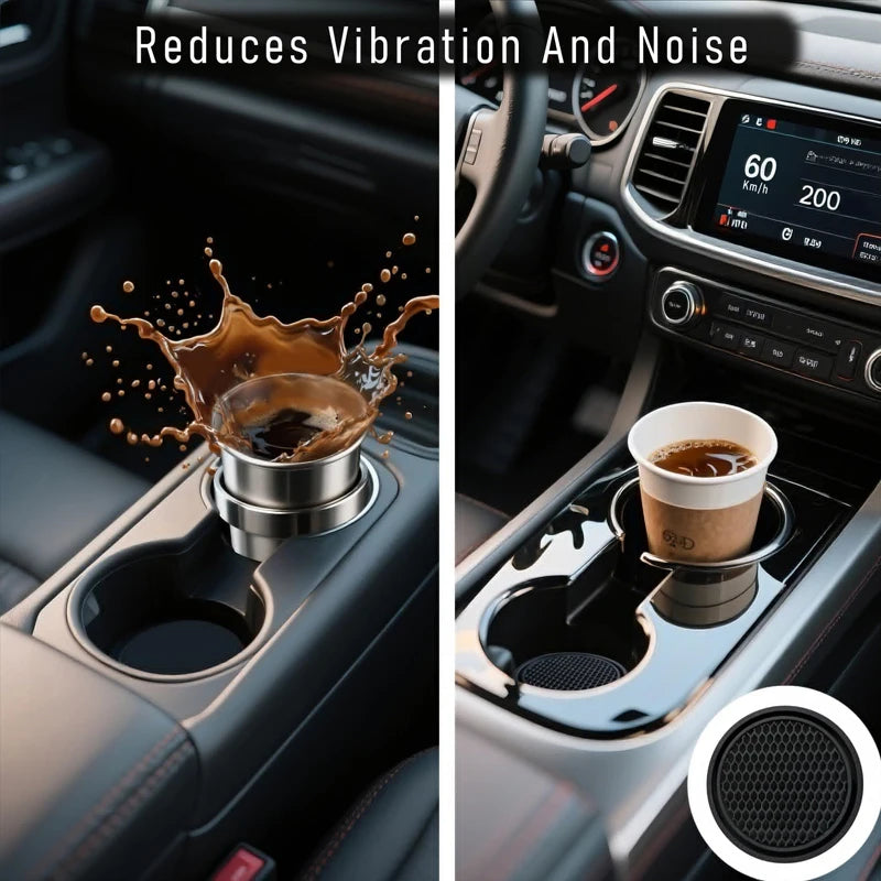 4PCS Car Cup Holder Anti-Slip Silicone Insert Coaster Mat Universal Car Accessories Black Fit For Most Cars